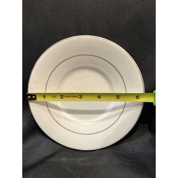 Set of 4 Totally Today 6.25” Dessert Plate White with Gold Trim & Inner Band - Picture 8 of 9